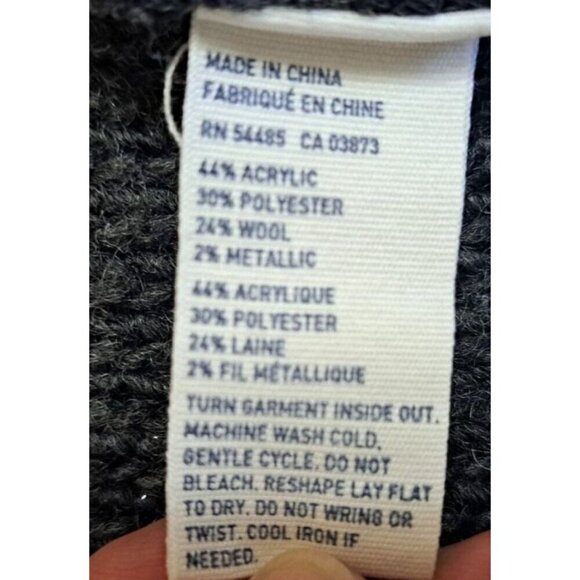 American Eagle Outfitters Women's M Gray Wool Blend Open Front Cardigan - Picture 5 of 6